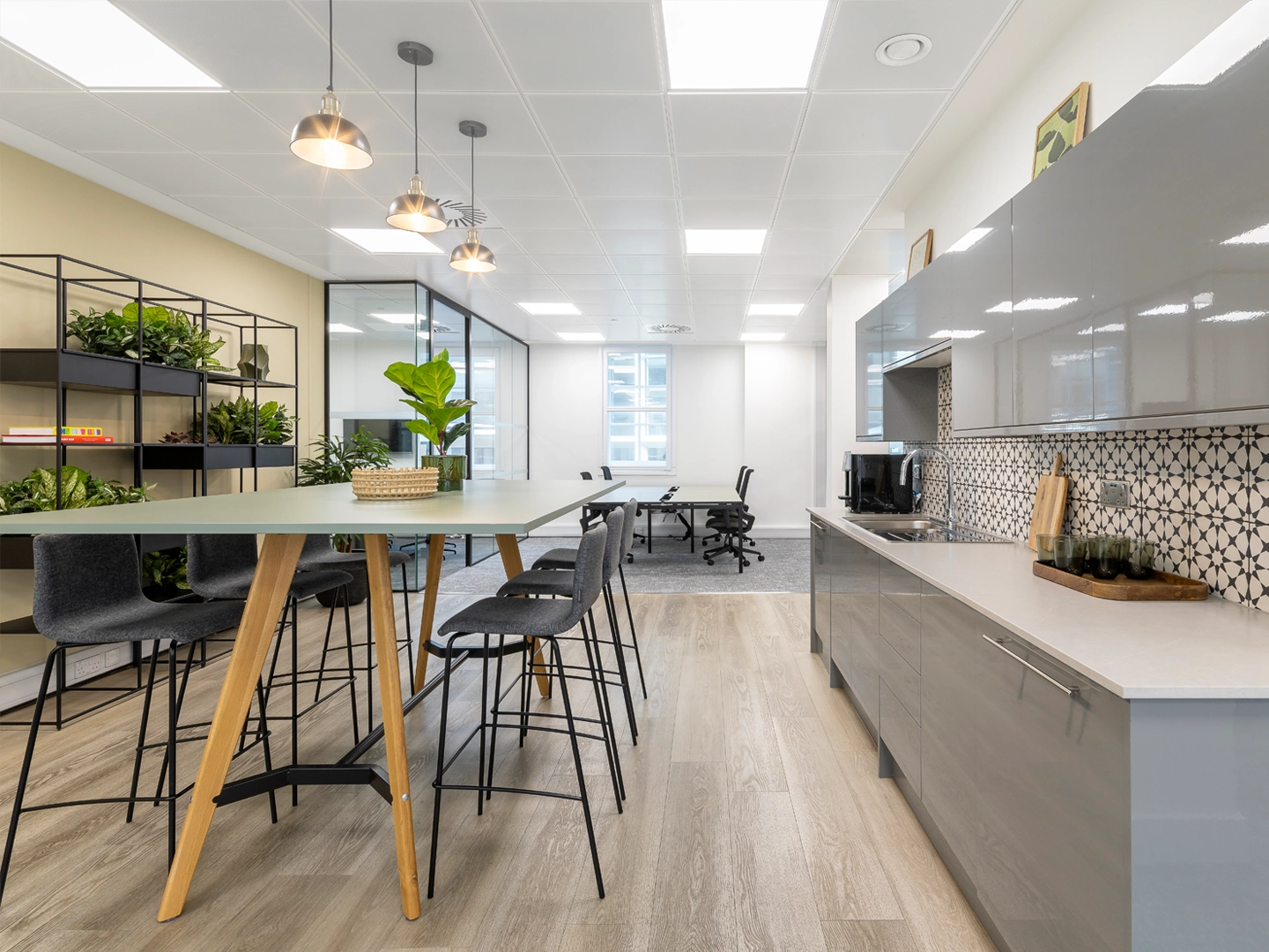 Kitchen and dining area
